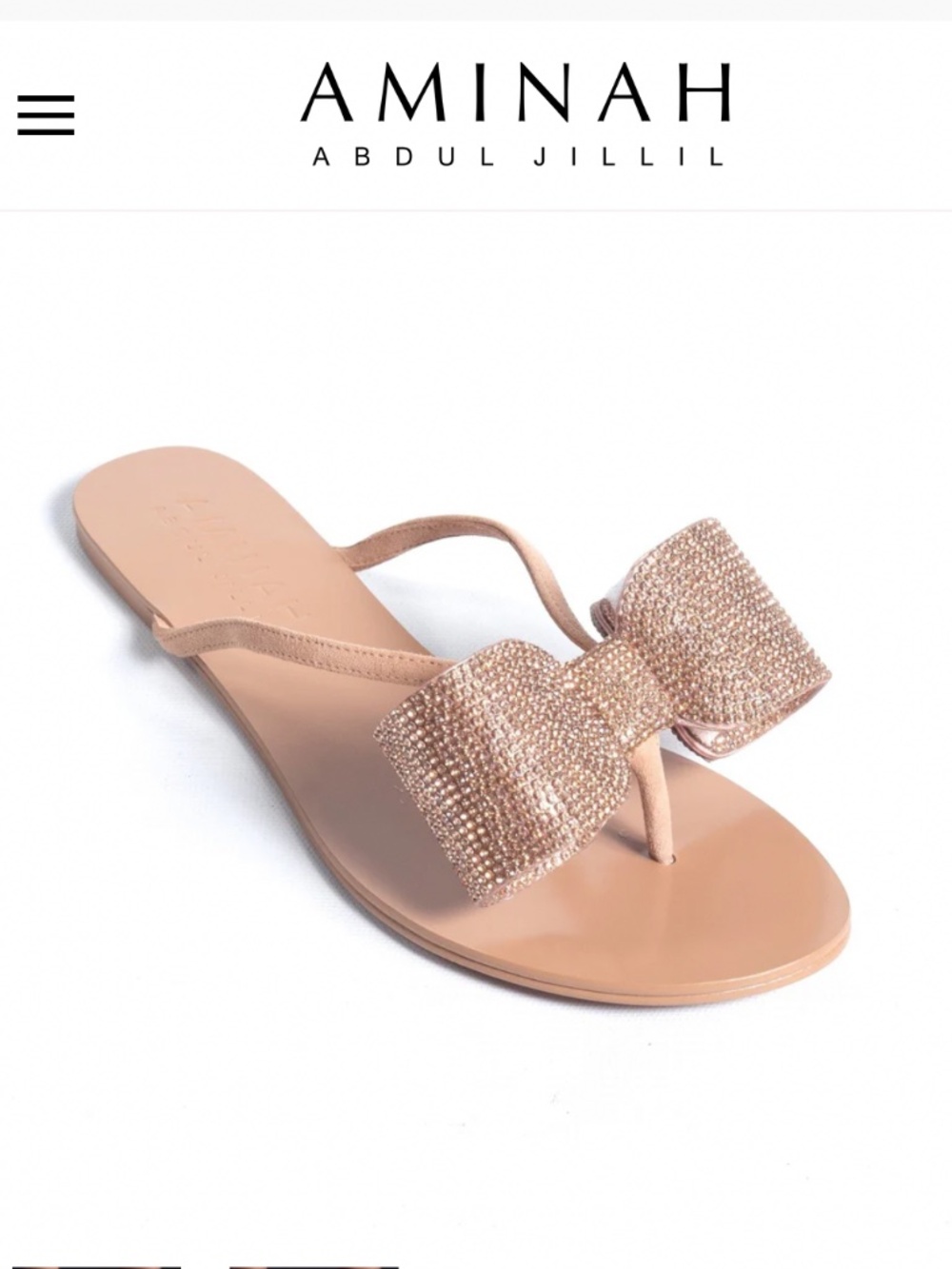 CRYSTAL FLIP FLOP ROSE GOLD - Picture 2 of 6